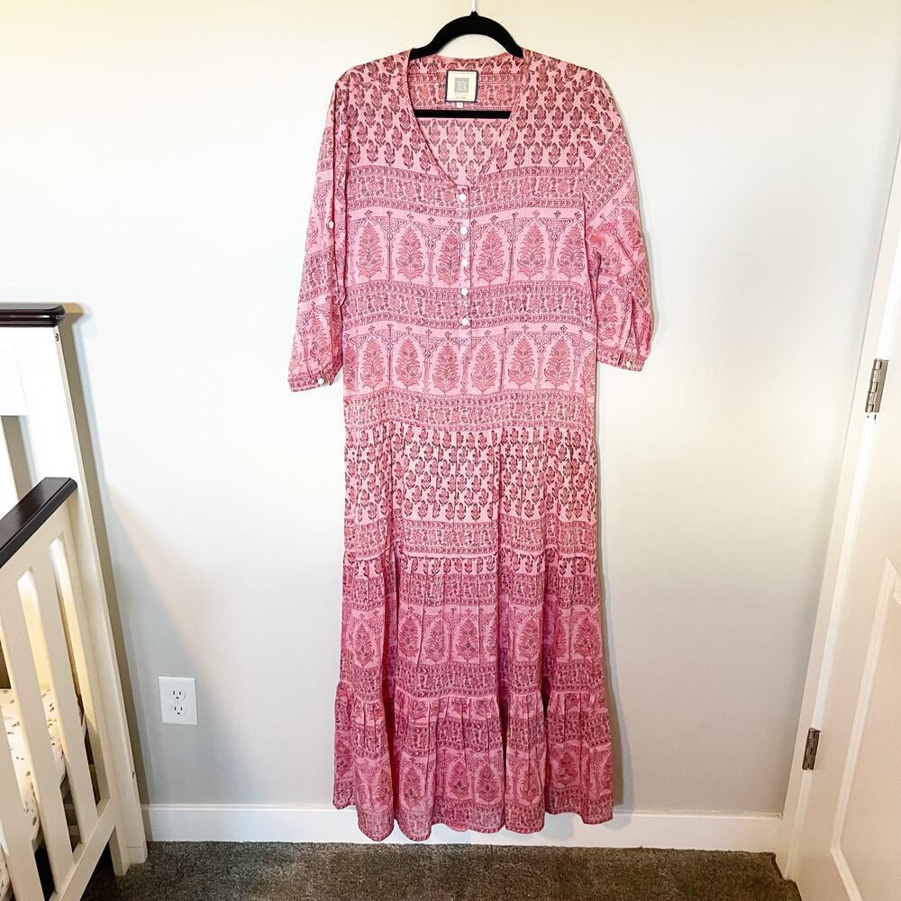 Alicia Bell Pink Patterned Midi Dress